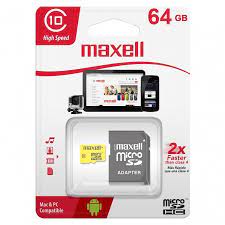 MEMORIA 64 GB CLASE 10 SANDISK / MAXELL