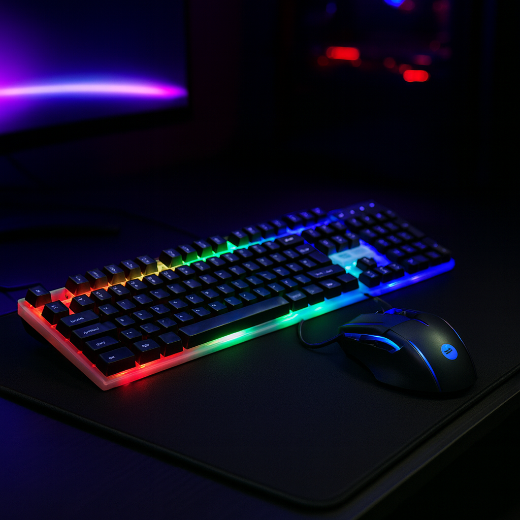 Combo Gamer - Teclado 100% y Mouse - GTX-300 IA