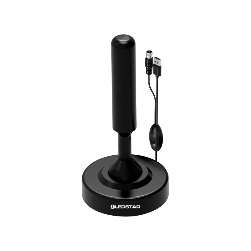 Antena Interior para TV Digital ISDB-T LEDSTAR con Booster 16 dBi